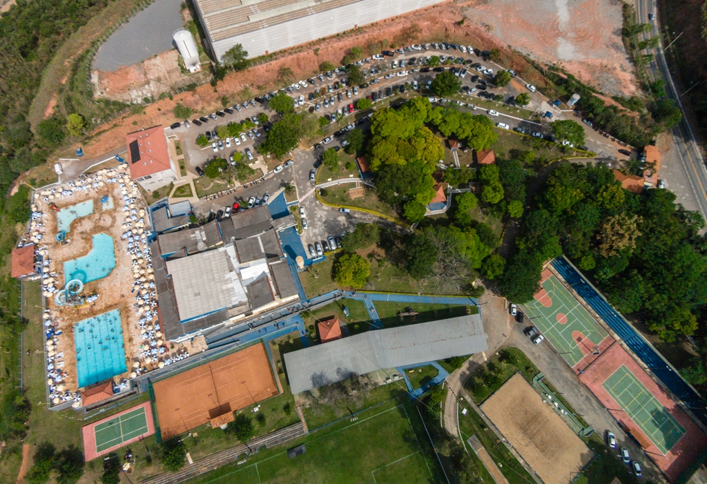 Vista aérea do clube
